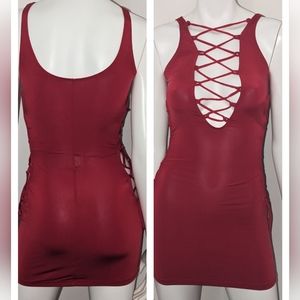 Red club dress